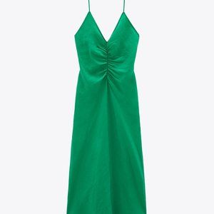 Zara Long Ruched Dress